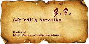 Görög Veronika névjegykártya